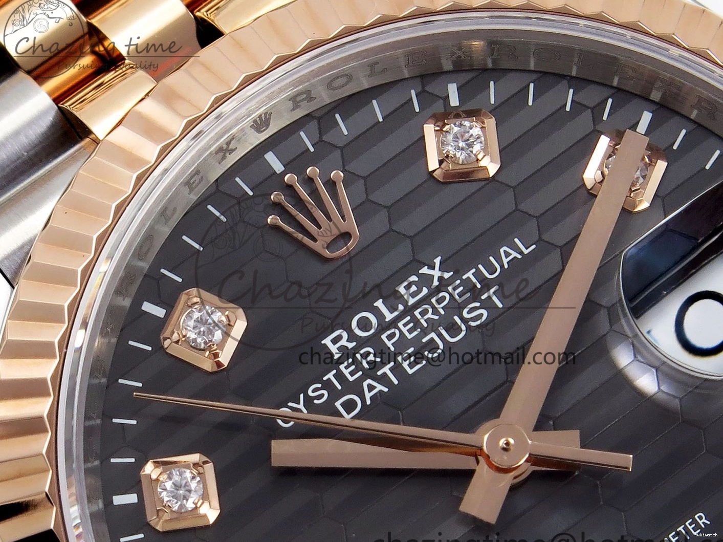 VS3235 Steel 1:1 126231 Diamonds SS DateJust Textured VSF 36 Bracelet on Dial 904L Edition Jubilee RG Gray Best 0128